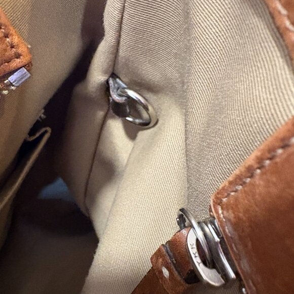 Vintage Coach Brown Hampton Oversized Tote Bag Genuine Leather - Picture 13 of 14